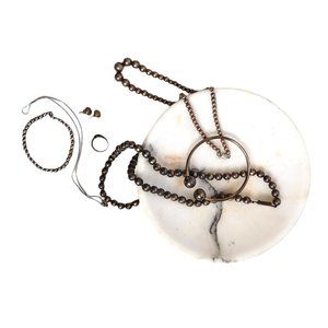 STERLING SILVER lot of tarnished stamped .925 jewelry items